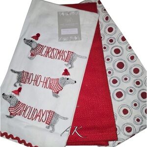 Dachshund Christmas Kitchen Towels 🐾 Doxie Wiener
Set of 3